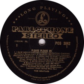 PLEASE PLEASE ME gold STEREO 1