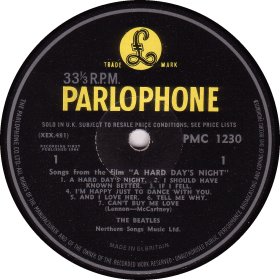 A HARD DAY'S NIGHT yellow MONO 1