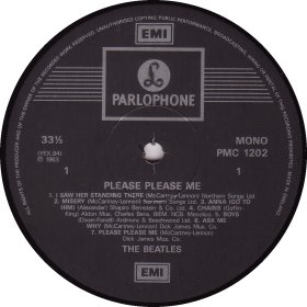 PLEASE PLEASE ME two marks MONO 1