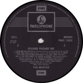 PLEASE PLEASE ME two marks MONO 2