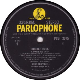 RUBBER SOUL yellow STEREO 1