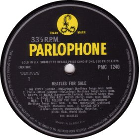 BEATLES FOR SALE yellow MONO 1