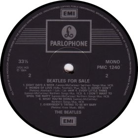 BEATLES FOR SALE two marks MONO 2