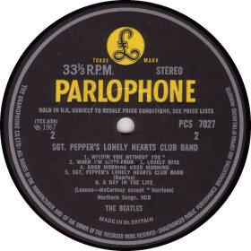 SGT.PEPPER'S LONELY HEARTS CLUB BAND yellow STEREO 2