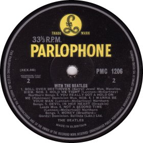 WITH THE BEATLES yellow MONO 2