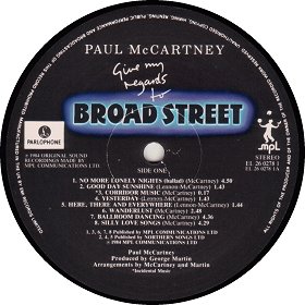 GIVE MY REGARDS TO BROAD STREET 1