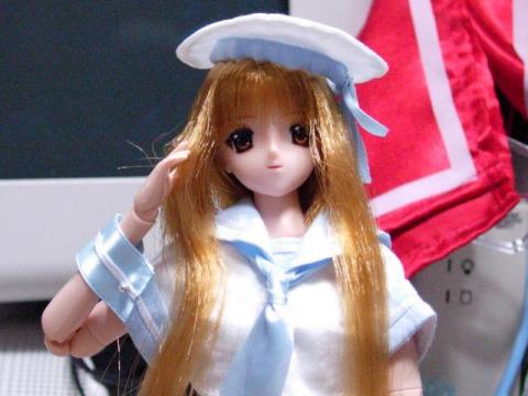 髪にクセが付いてます