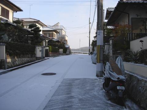 自宅前の雪景色