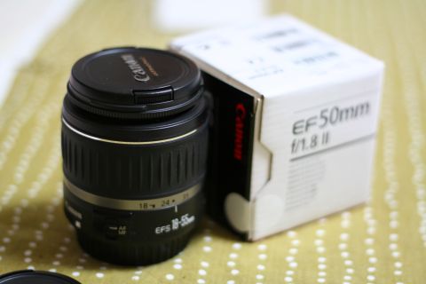 EF 50mm F1.8 ŎB EF-S 18-55mm