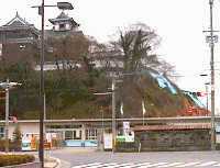 福知山城崖崩れ修復場所