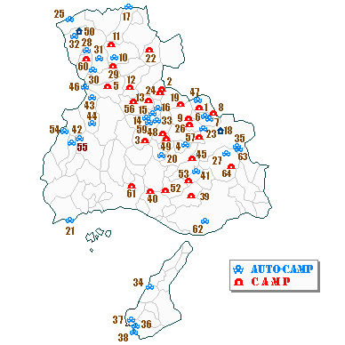 兵庫県のキャンプサイト